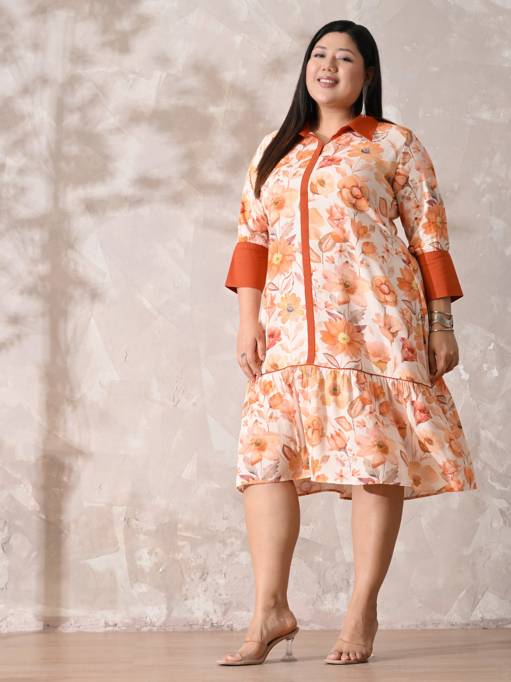 Orange Blossom Dream Rayon Dress