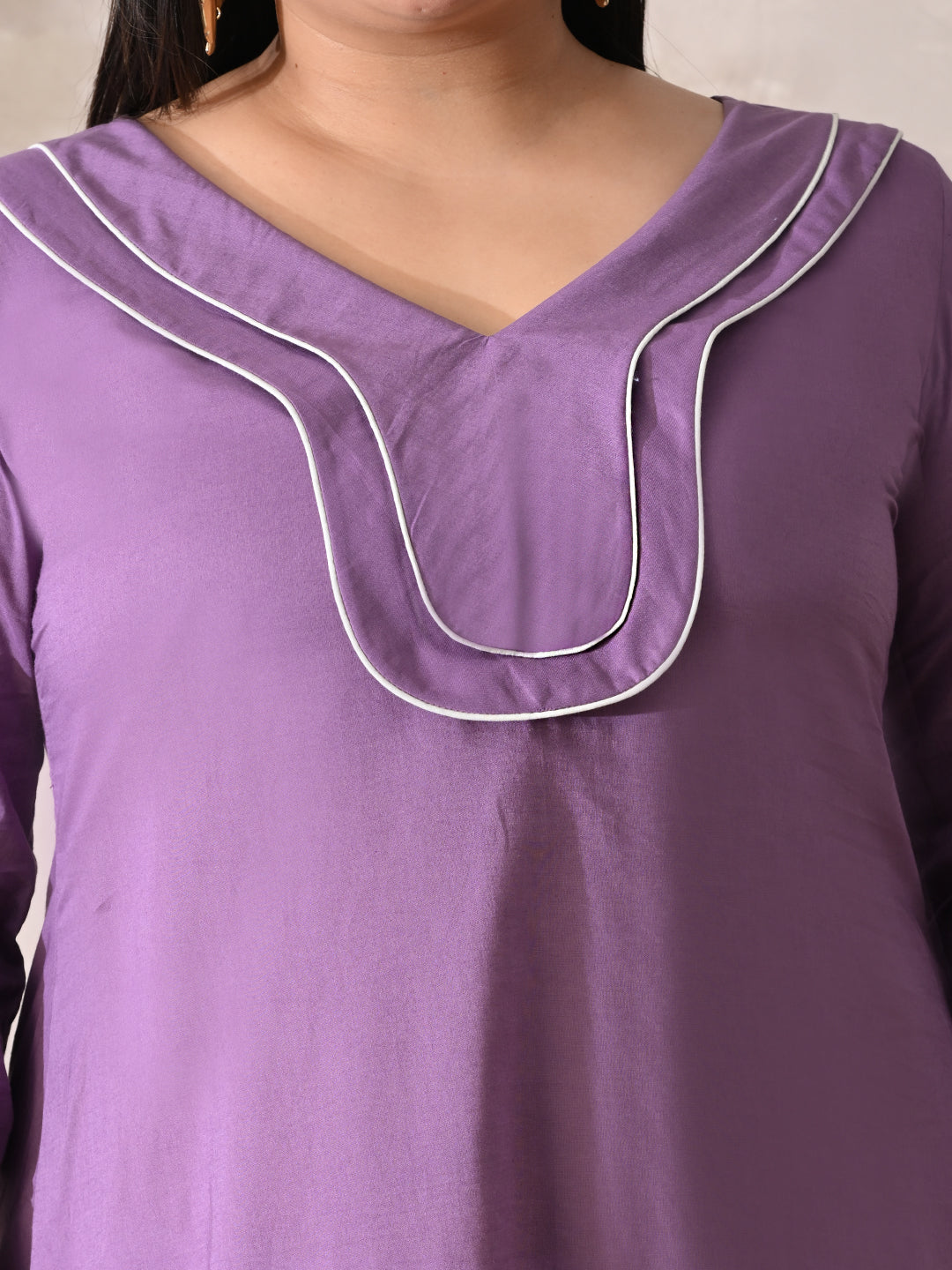 Lavender Meadow Cotton Embroidered Dress