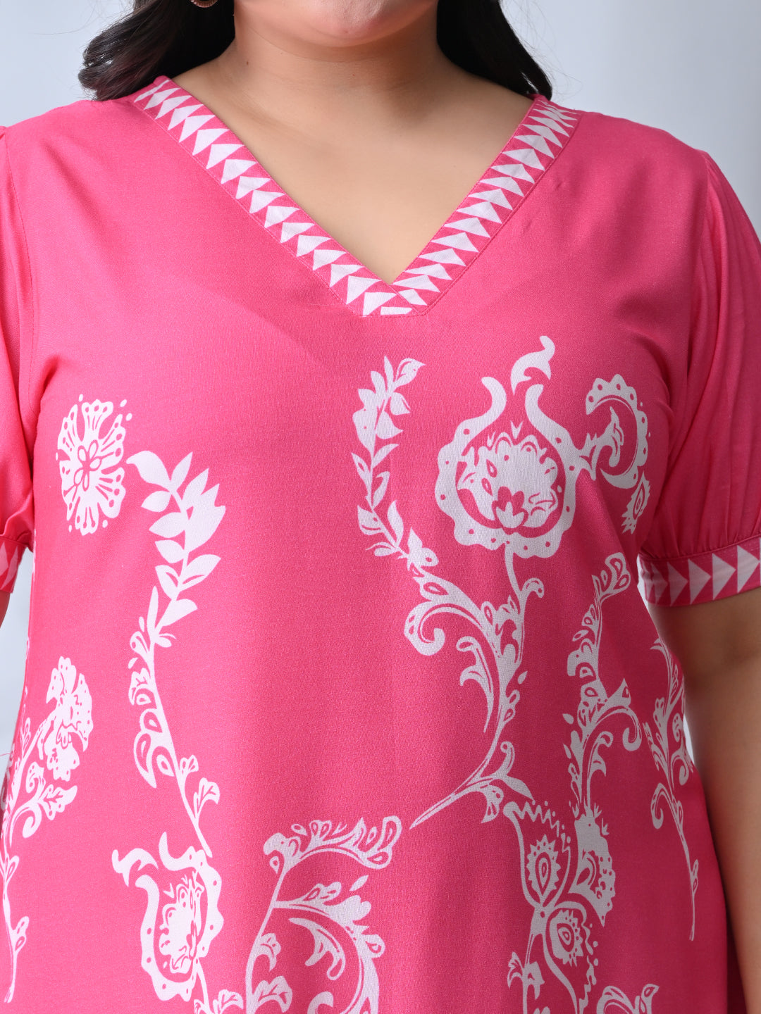 Candy Pink Charm Rayon Dress