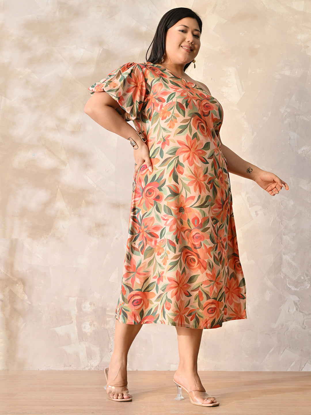 Sienna Bloom One-Shoulder Luxe Summer Dress