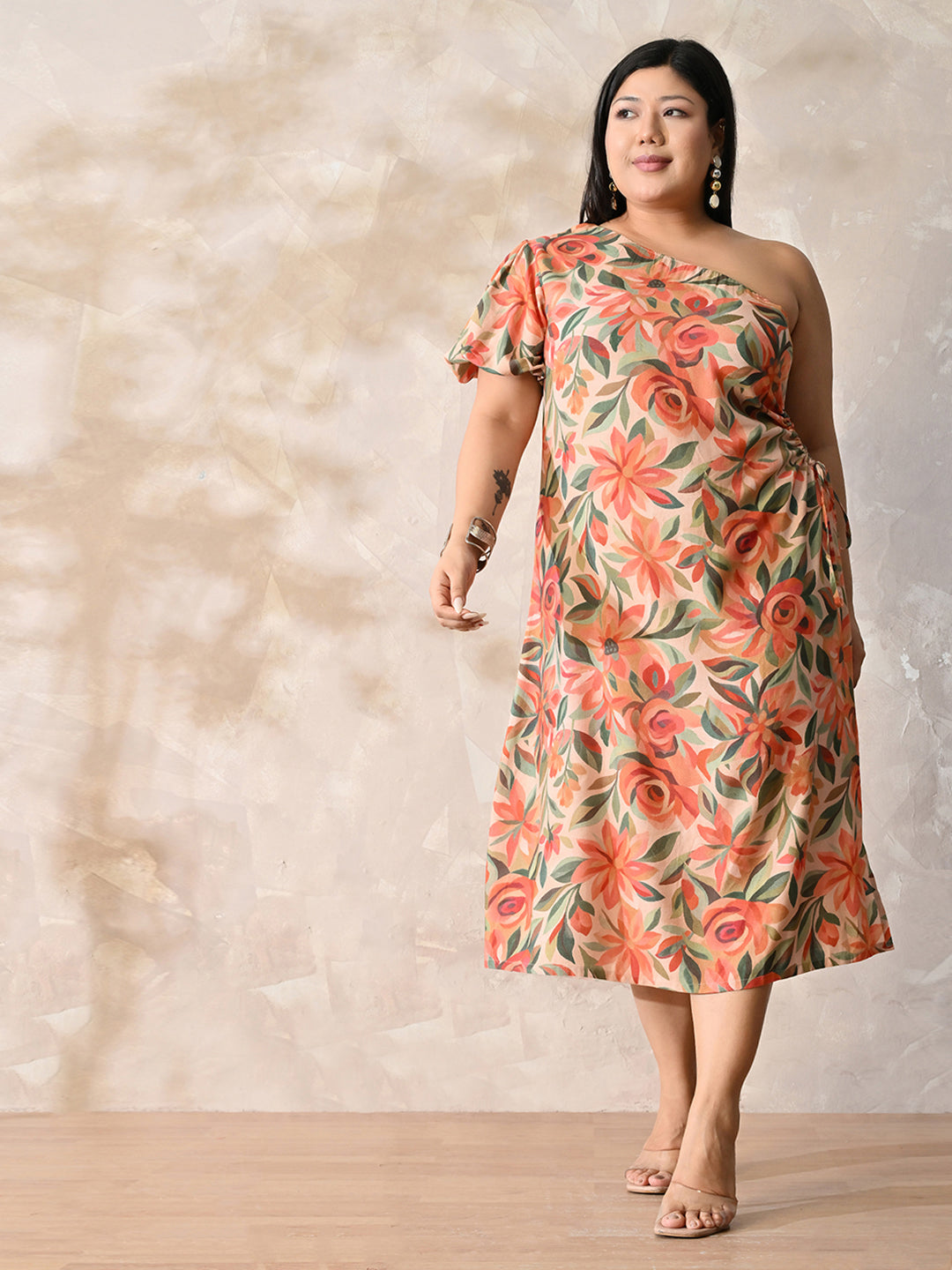 Sienna Bloom One-Shoulder Luxe Summer Dress